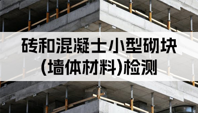 砖和混凝土小型砌块（墙体材料）检测
